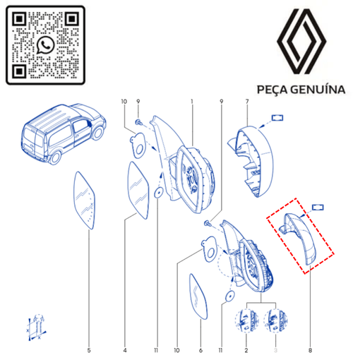 RN 963738 963738549R CAPA DOR RETROV. DIR. KANGOO ELETRICA 22... - 4